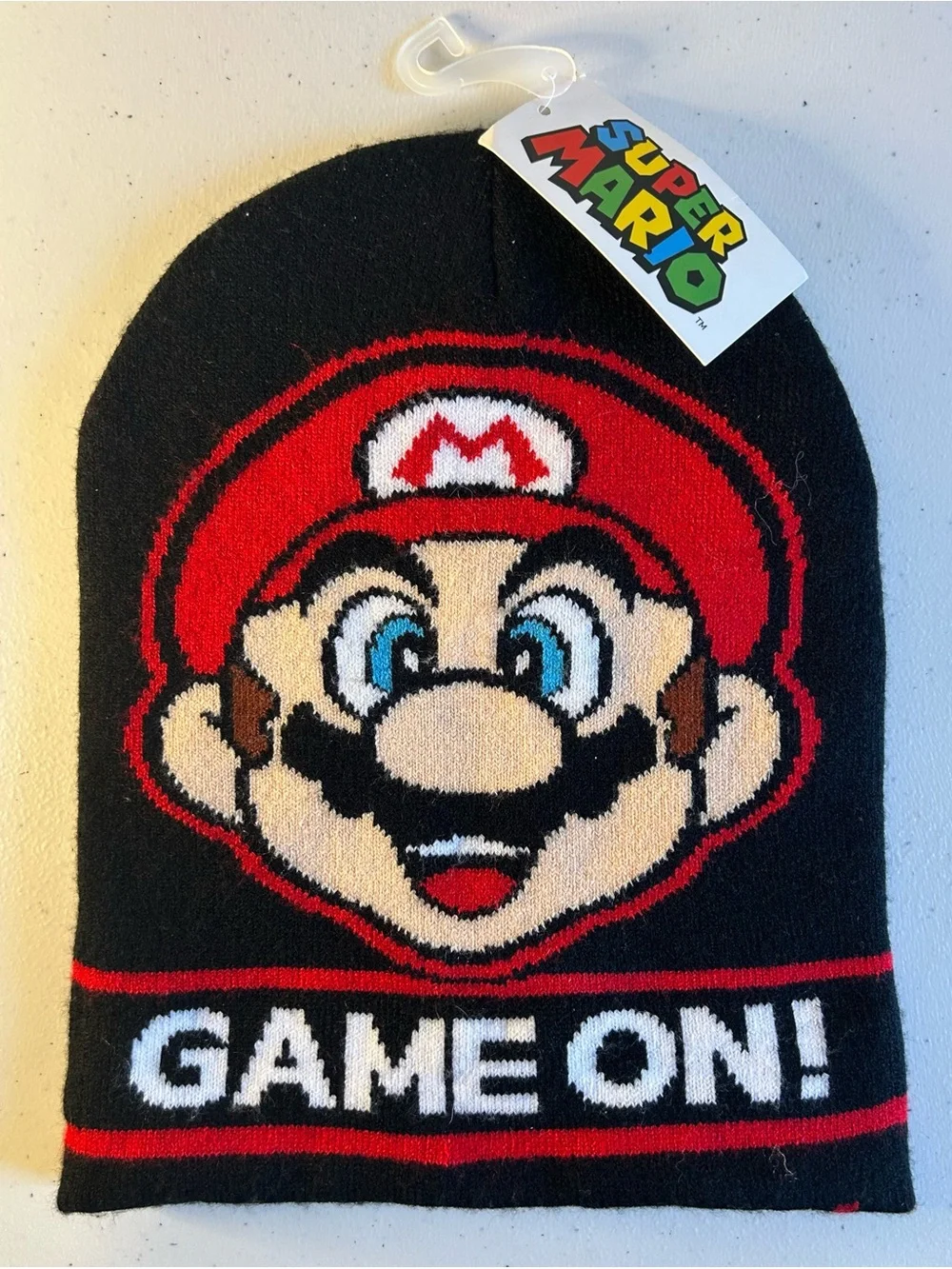 Super Mario Kids Black & Red 'Game On!' Knit Beanie